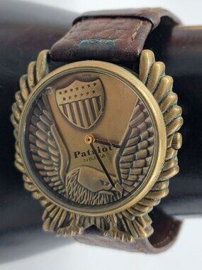 Bulova Limited Edition Patriot Watch 1990s USO Support 8" Band 98A06 Eagle 36mm